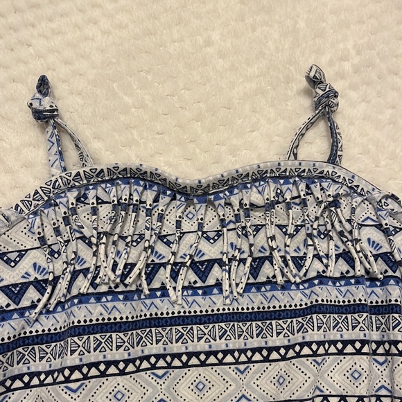 Children’s Place Blue Romper with Fringes Size Large 10/12 - Picture 8 of 9